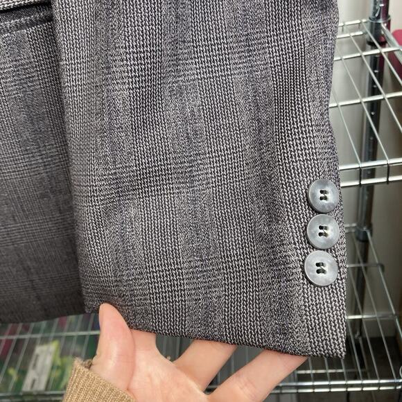 Vintage Bill Robinson‎ Men’s Gray Wool Plaid Blazer Size 36 Old Money - Picture 11 of 13